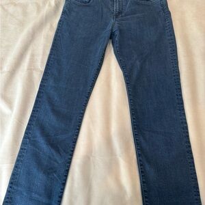 7 For All Mankind Dark Blue Straight Leg Jeans